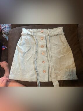 Hesperus cotton high rise mini skirt